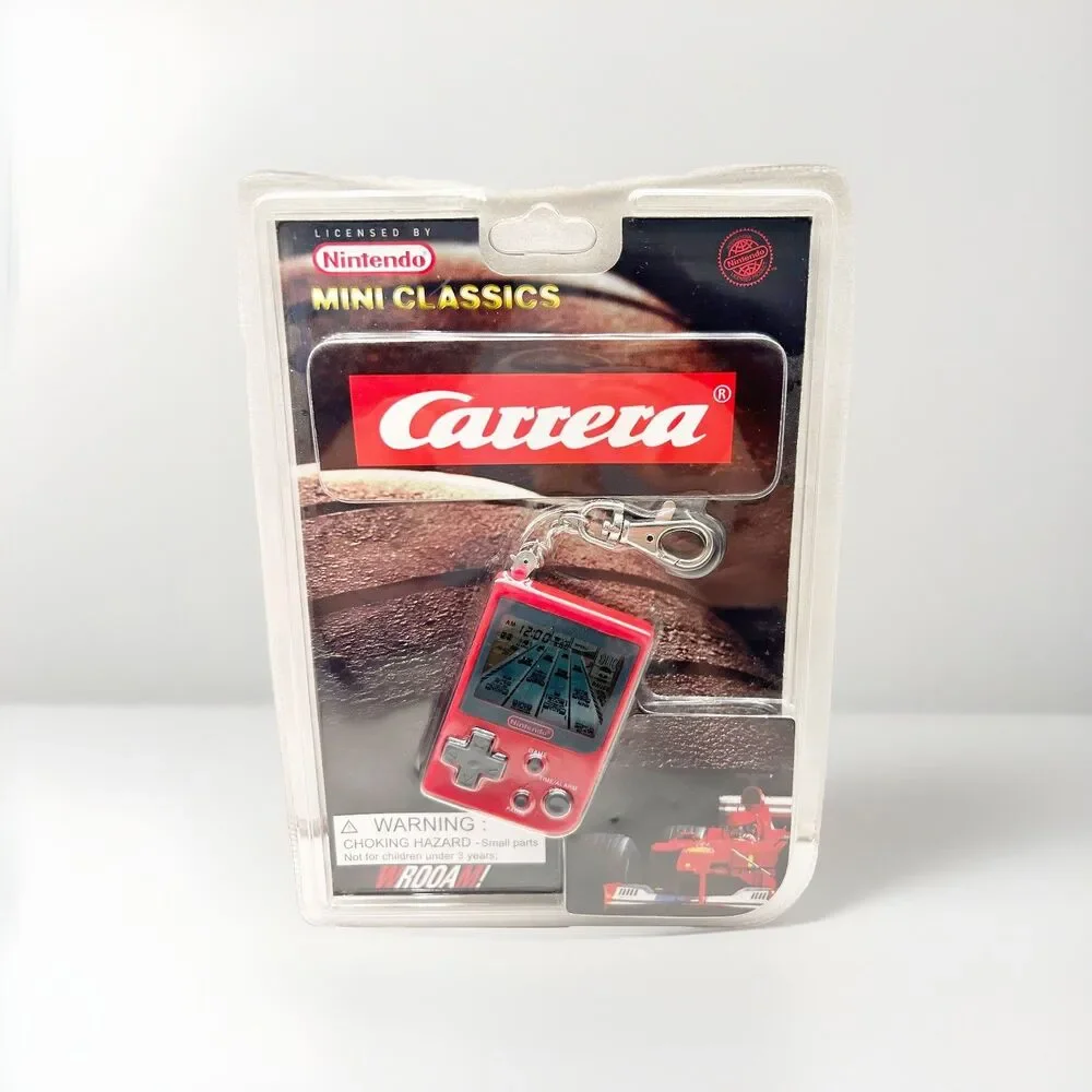 1998 Nintendo Mini Classics Keychain, Carrera, New Sealed Unopened, Red